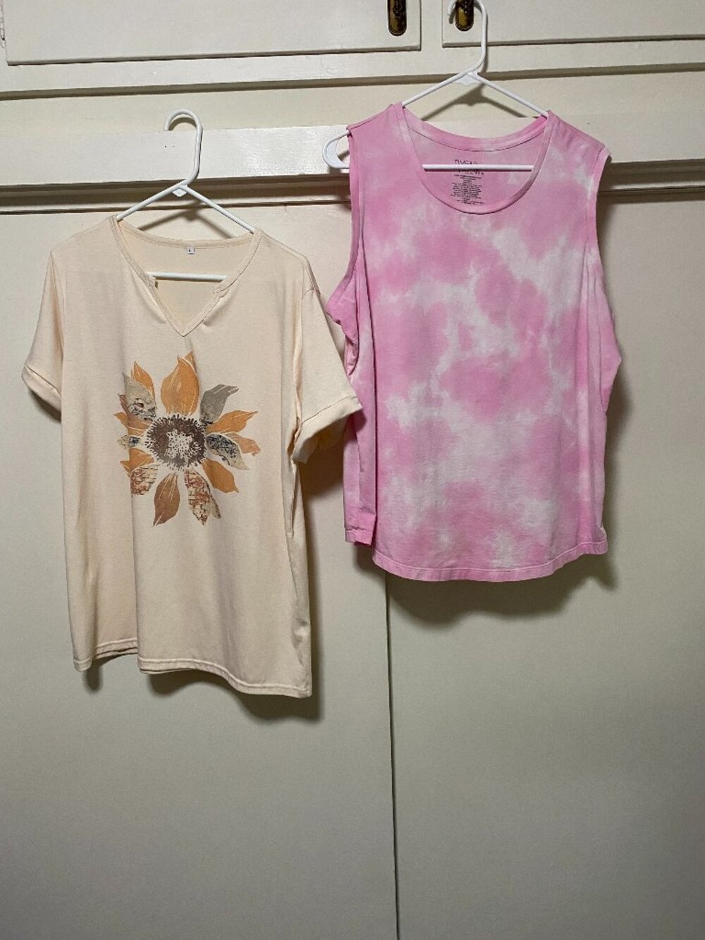 Bundle of 2 size L tees; 1) Time & Tru;  2) Source Unknown.